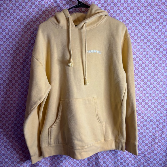 Shadow Hill Los Angeles Hoodie Yellow Size M USA Streetwear Graphic - Picture 1 of 4